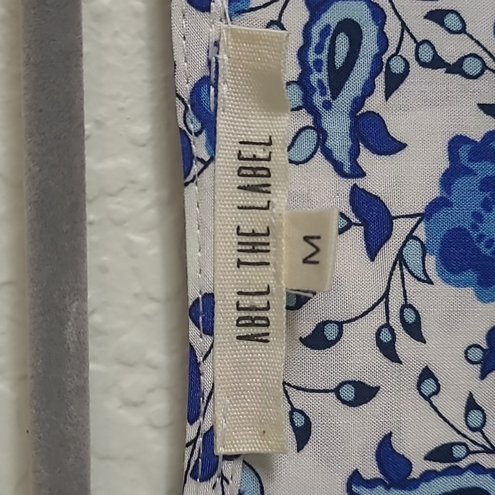 Abel the Label Wild Bloom Tiered Flowy Boho Floral Maxi Blue Floral Size M - Picture 4 of 9